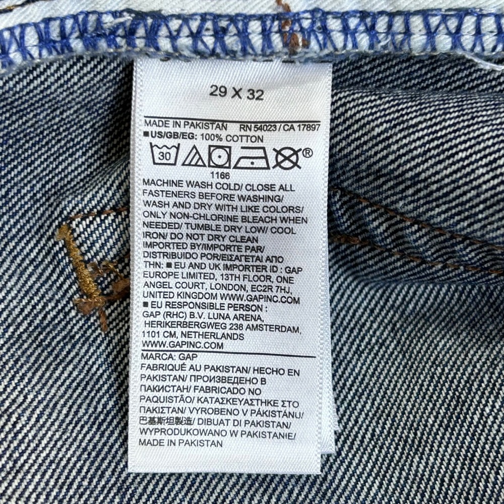 Gap 90s Loose Jeans Mens 29x32 Dark Wash Baggy Straight 5 Pocket NWT - Picture 5 of 14